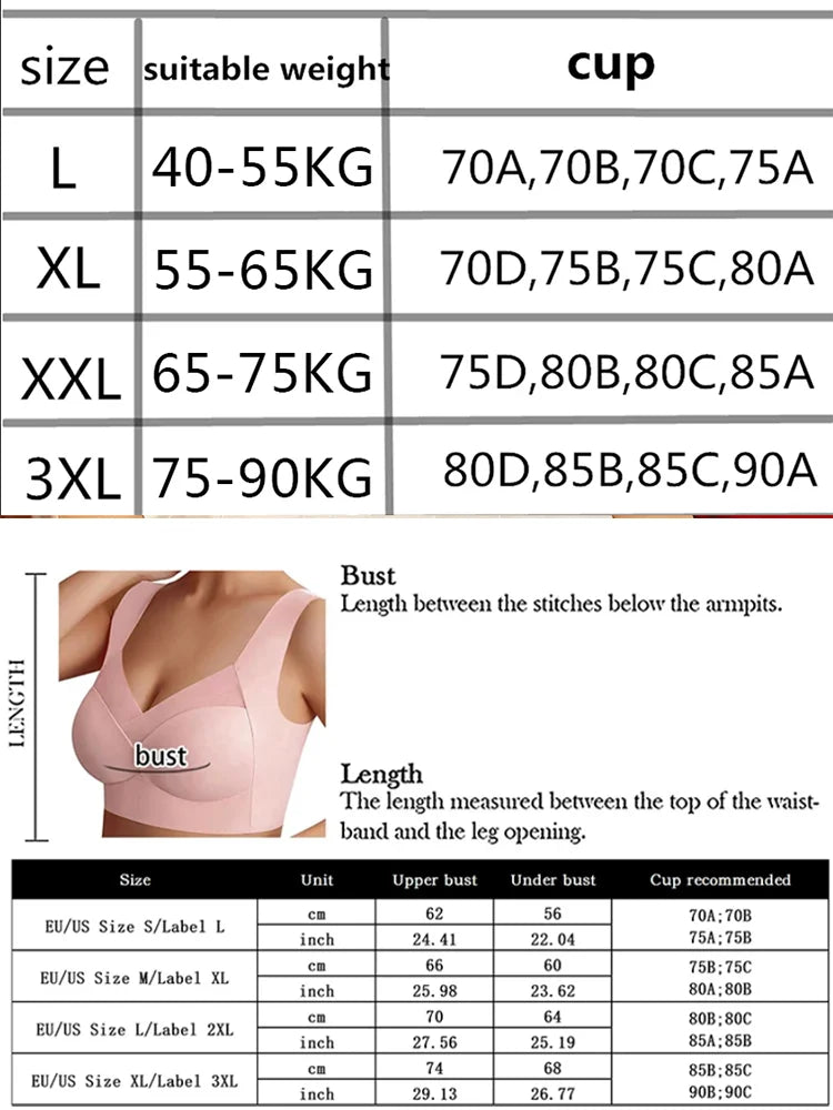 2-Pack Plus Size Lace Sports Bra – Seamless Wireless Gather Bralette