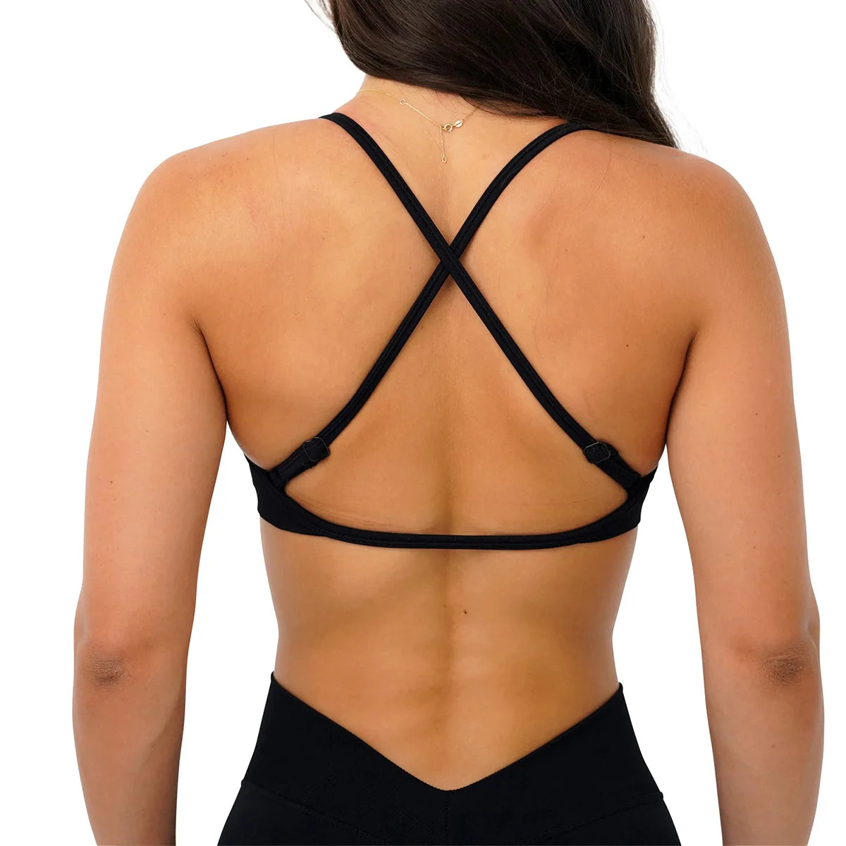 Seamless Yoga Sports Bra – 3-Way Convertible Strap Removable Pads