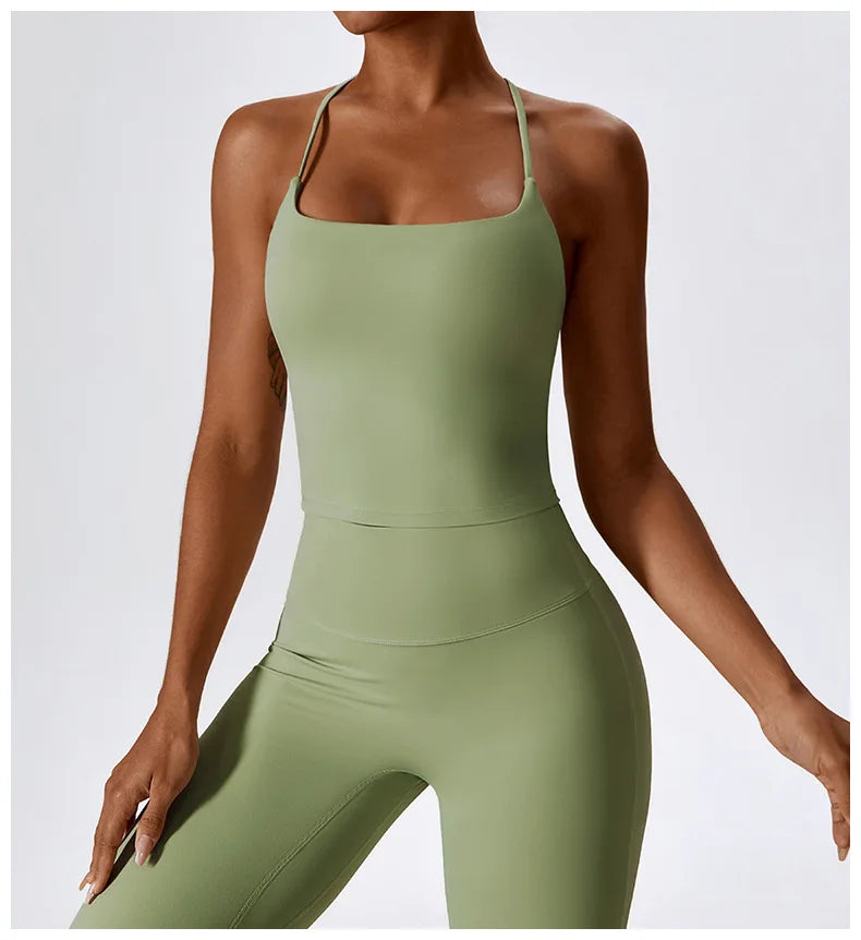Breathable Yoga Bra Outdoor Gym Running Sports Bra Fitness Tops For Women Quick Dry Workout Clothing Yoga Tank Top