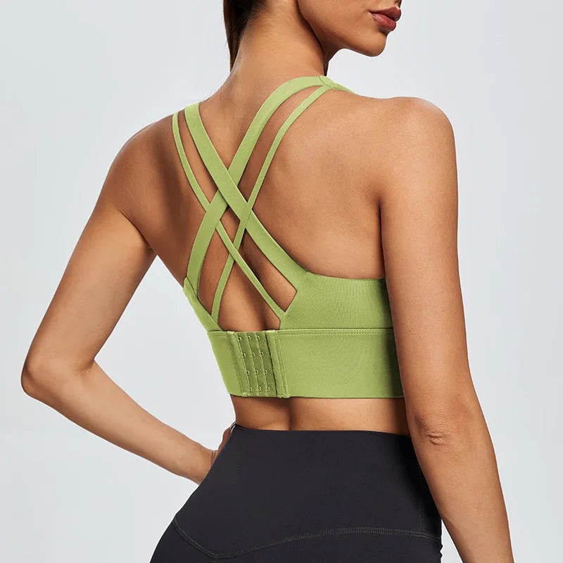 S-XXXL Sports Bra Push Up Underwear Women Fitness Solid Yoga Crop Top Athletic Vest Gym Shirt Quick Dry Sportswear Yoga Bras