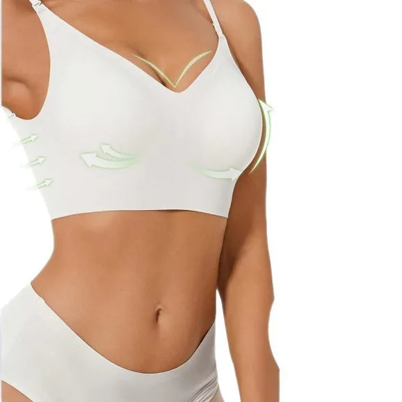 Invisible Deep U Plunge Bra – Backless Strapless Push-Up (S–XXL)