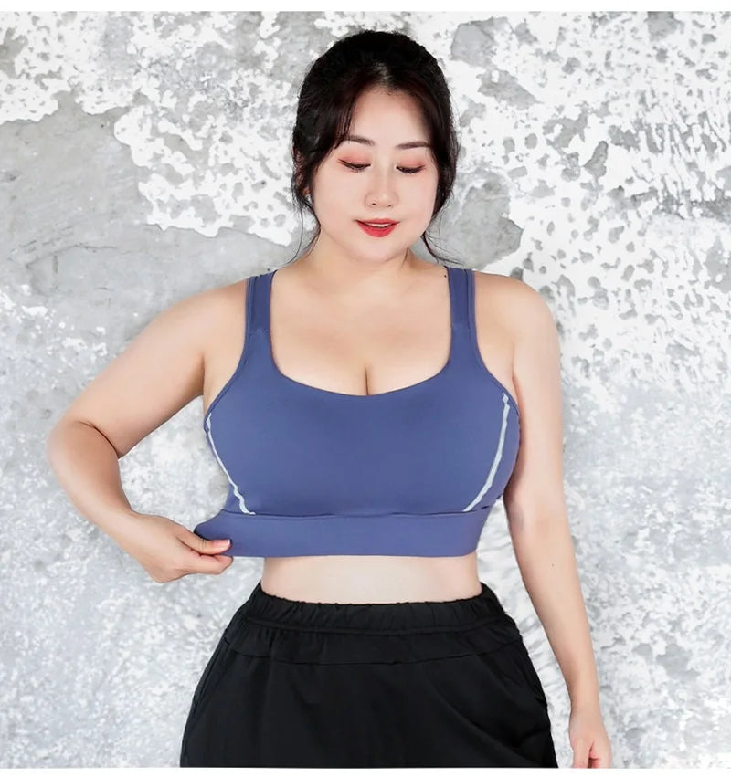 Cloud Hide High Impact Sports Bra – Plus Size Shockproof Yoga Tank S–5XL