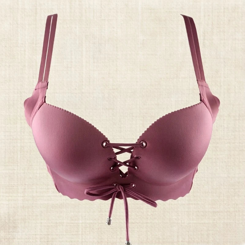 Padded Push-Up Bralette – Wire-Free Adjustable Drawstring Beautiful Back