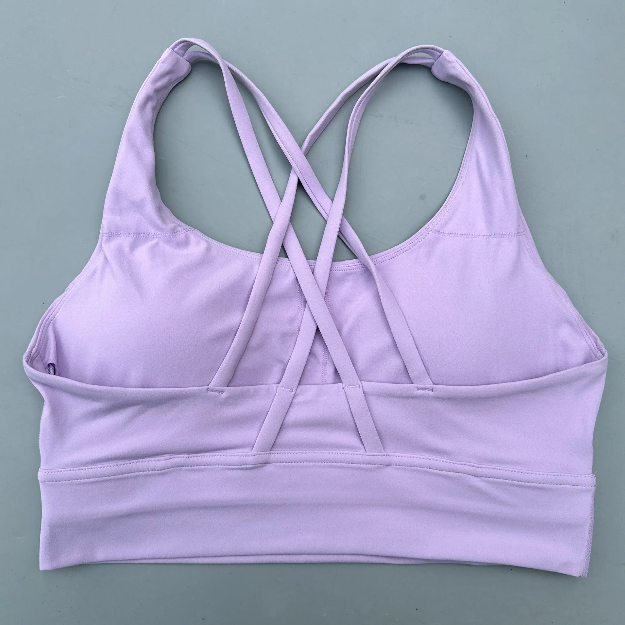 Cross Back Sports Bra Vest – High Support Shockproof Padded Gym Top