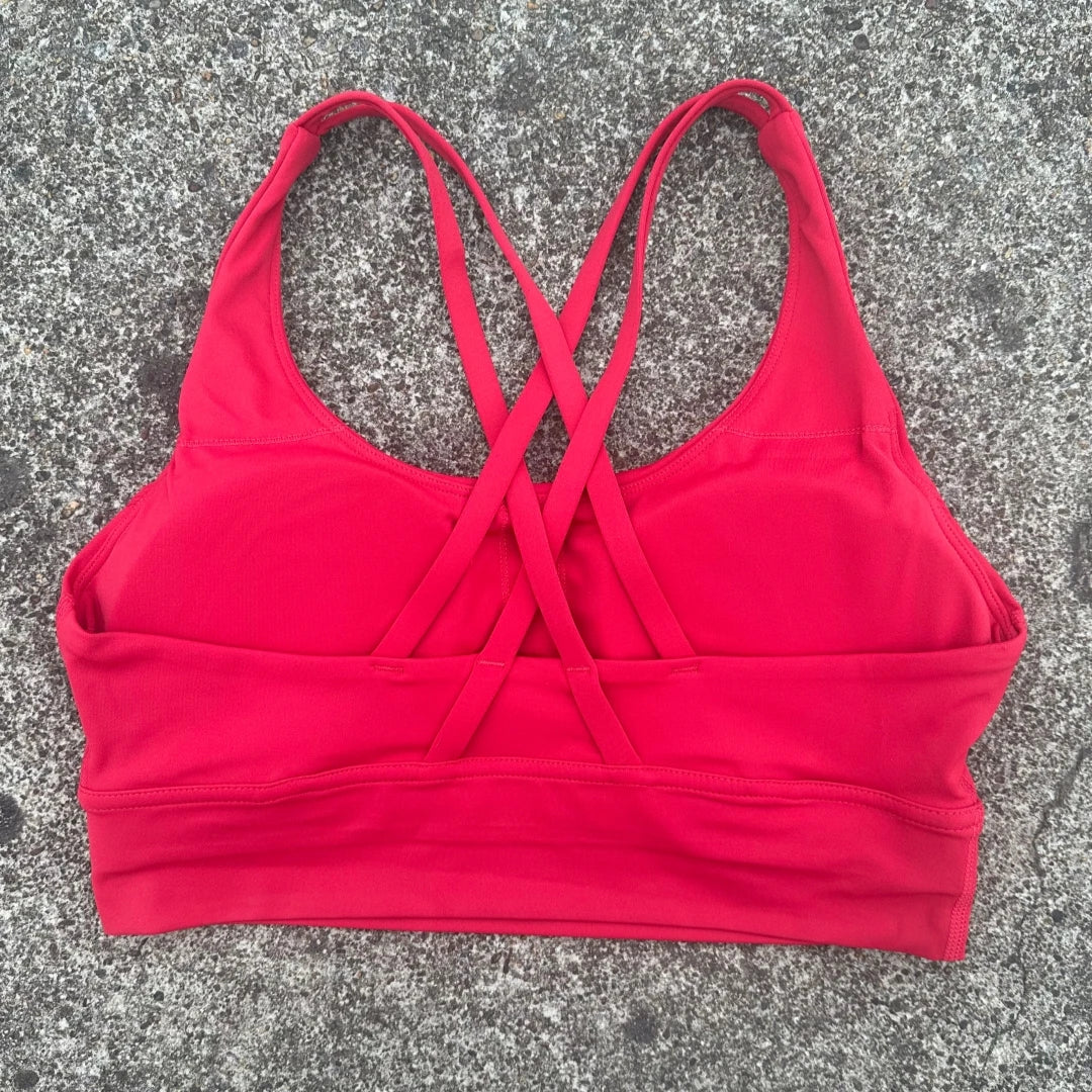 Cross Back Sports Bra Vest – High Support Shockproof Padded Gym Top