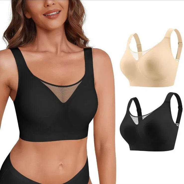 KUCLUT 2-Pack Plus Size Jelly Sports Bra – Anti-Sag Anti-Bounce Beautiful Back