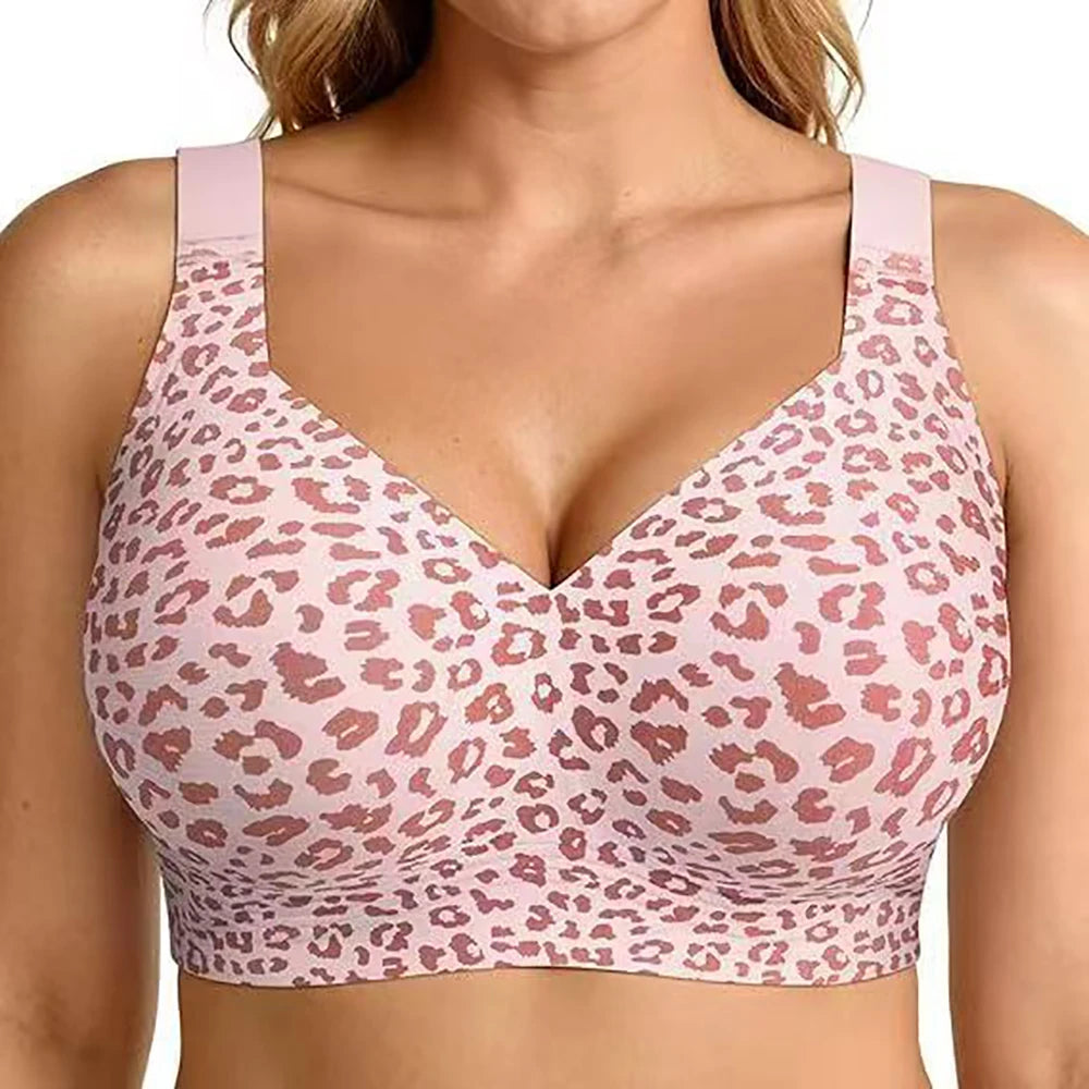 Womens Wireless Jelly Bra Plus Size Supportive Seamless Bras Full Coverage Push Up Comfortable No Underwire Tshirt Bras
