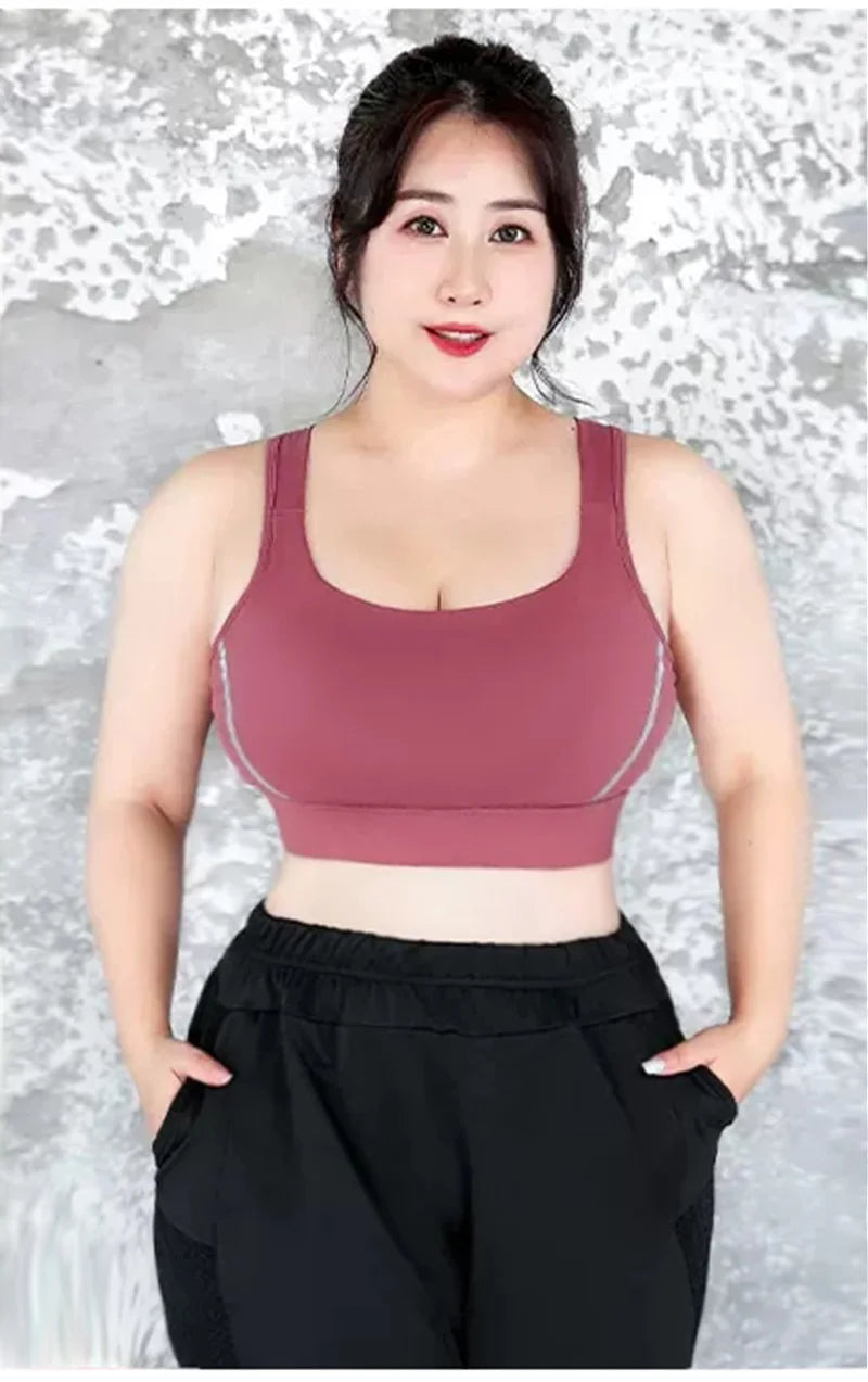 Cloud Hide High Impact Sports Bra – Plus Size Shockproof Yoga Tank S–5XL