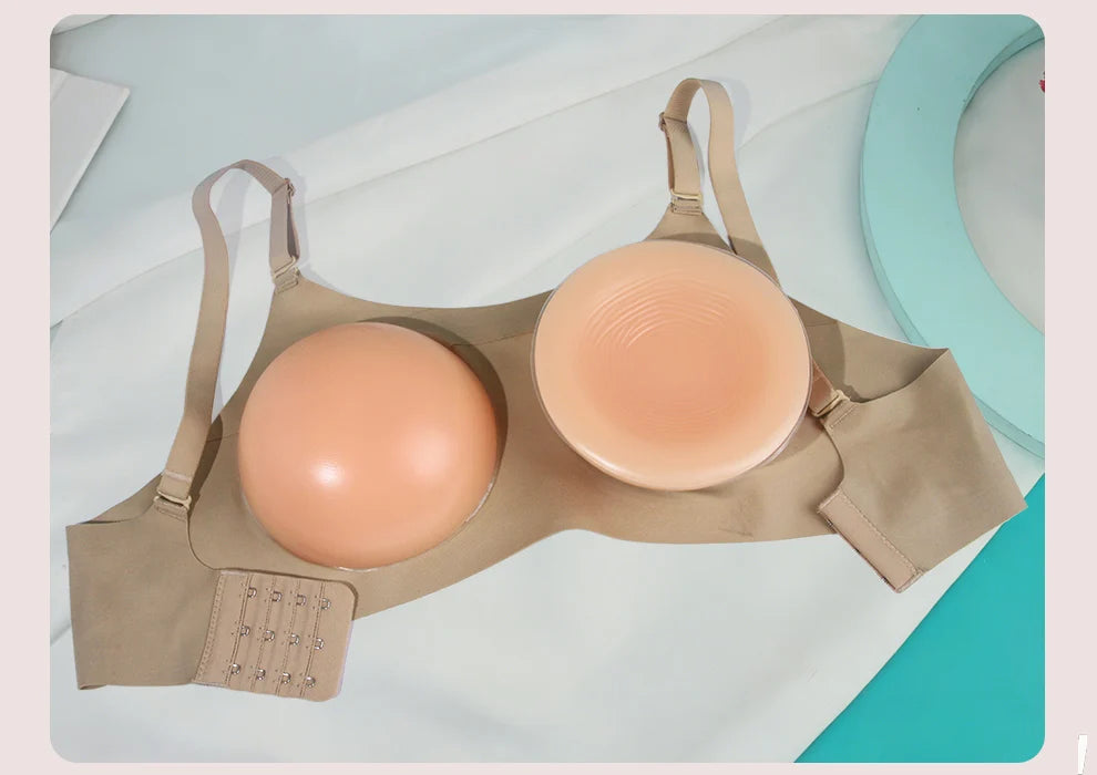 Silicone Breast Forms Bra – Round Shape Push-Up One-Piece