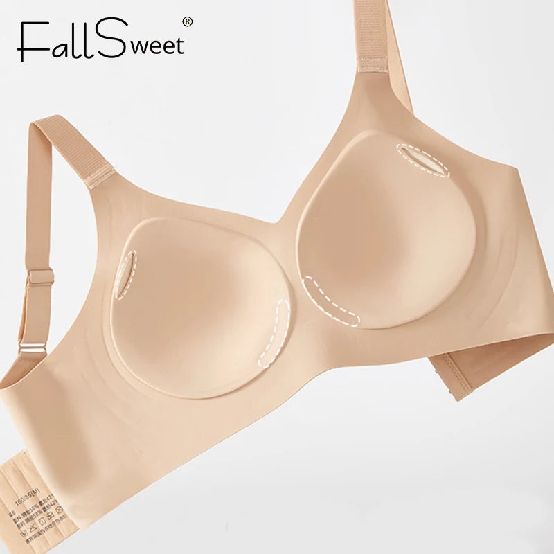 FallSweet Plus Size Push-Up Bra – Seamless Wireless Full Cup