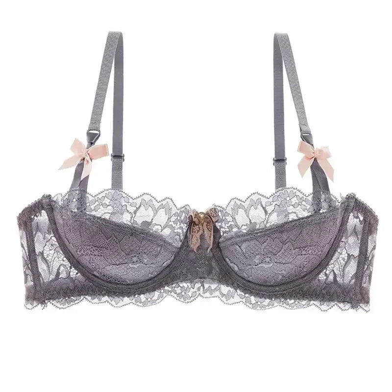 MOYISU French Romantic Lace Bra & Underwear Set – Push-Up 3/4 Cup