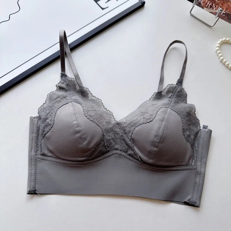 BANERDANNI Sexy V-Neck Lace Bustier | Seamless Push Up Bra & Strapless Vest | U-Back Wrap No| T-Shirt Ready Inner/Outer HOT!