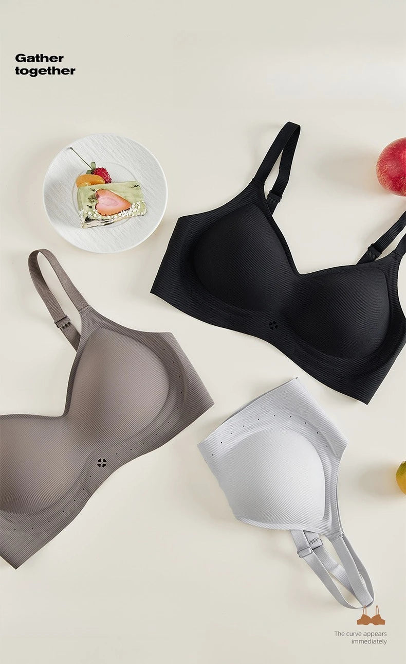 New Seamless Bra for Women Comfortable Jelly Bra Wireless Push-up Breast Collection Bras Sport Everyday Underwear
