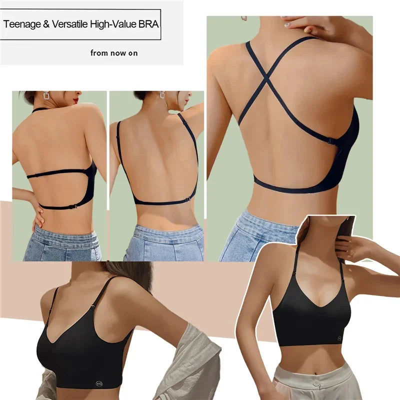 Invisible Push-Up Bra – Backless Open Back for Weddings & Dresses