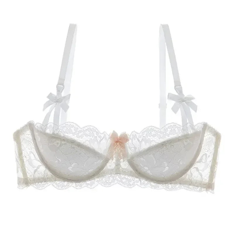MOYISU French Romantic Lace Bra & Underwear Set – Push-Up 3/4 Cup