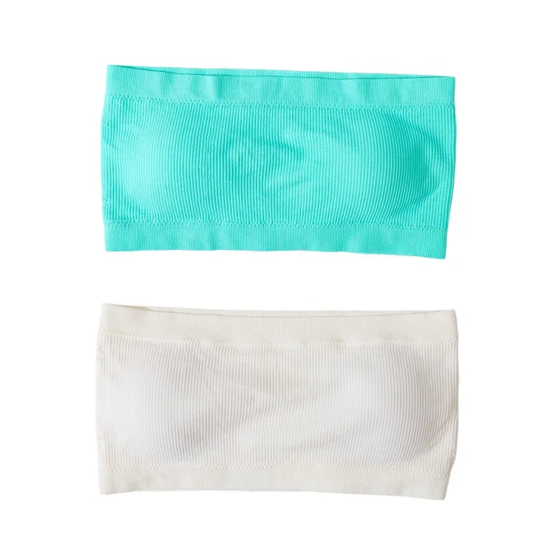 2-Pack Strapless Bandeau Bra – Seamless Wire-Free Tube Crop Top M–XL