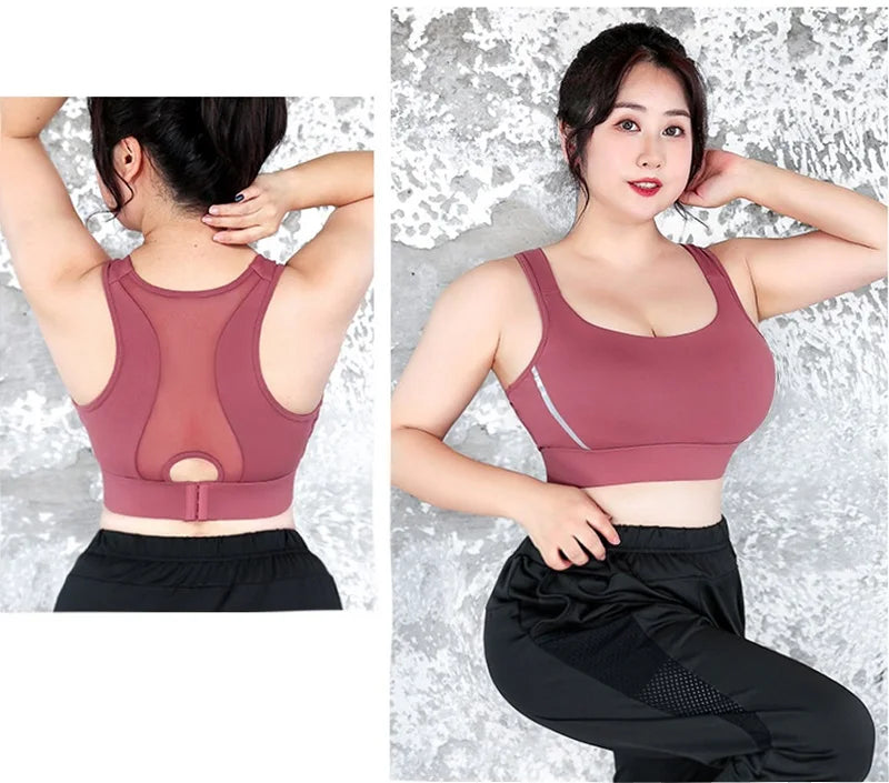 Cloud Hide High Impact Sports Bra – Plus Size Shockproof Yoga Tank S–5XL