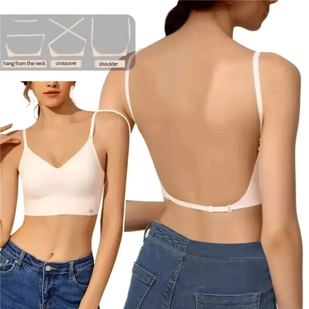Wire-Free Invisible U Plunge Bra – Breathable Backless