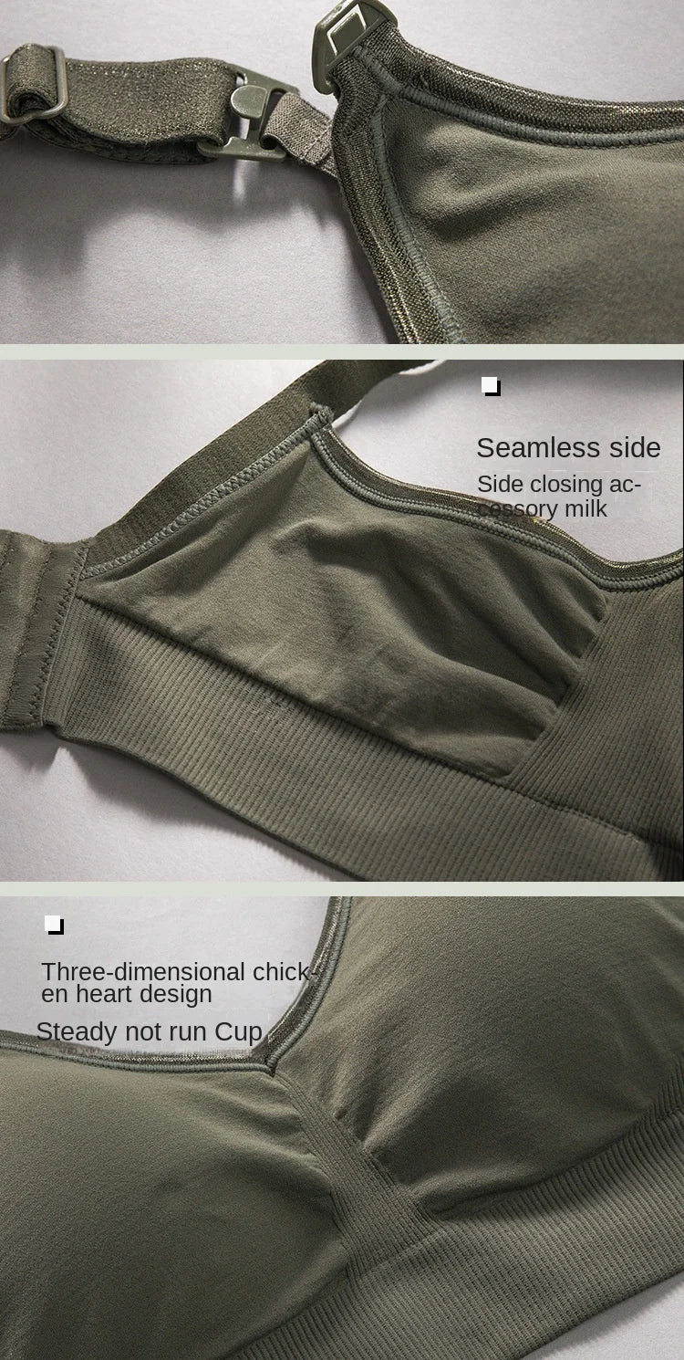 Summer Maternity Women Wire-free Nursing Bra For Premama Front Clip Adjustable Lift & Support Everyday Pregnancy Seamless Bras