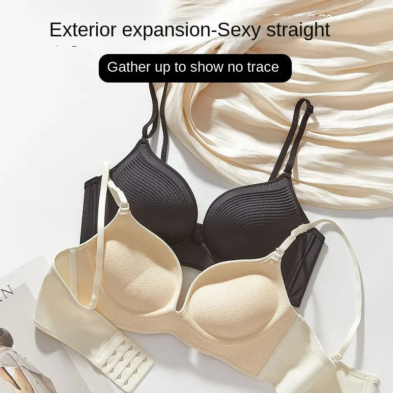 New 2025 10cm Push up Bra for Small Breasts CE Certified Ultra Thick Seamless T-Shirt Bra with 3D Memory Foam Cups