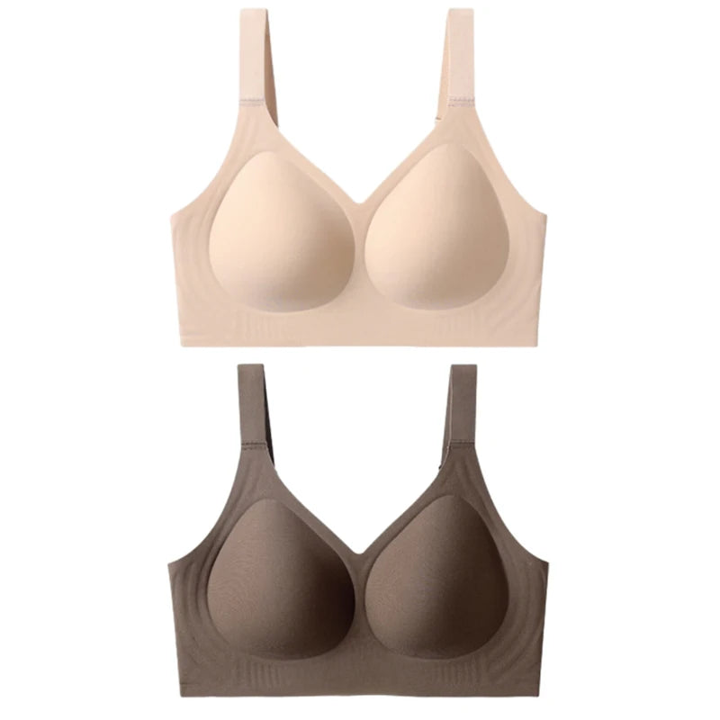 FallSweet Plus Size Push-Up Bra – Seamless Wireless Full Cup