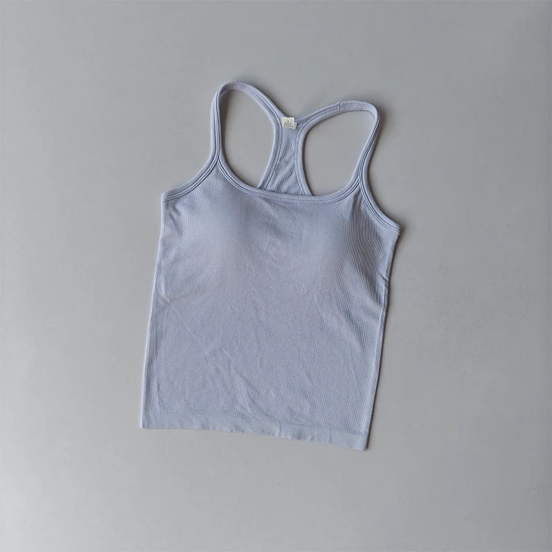 Sports Vest Anti-shock Quick-drying Running Underwear with Chest Pad Fitness Girl Stretch I-shaped Suspender Yoga Bras Clothing