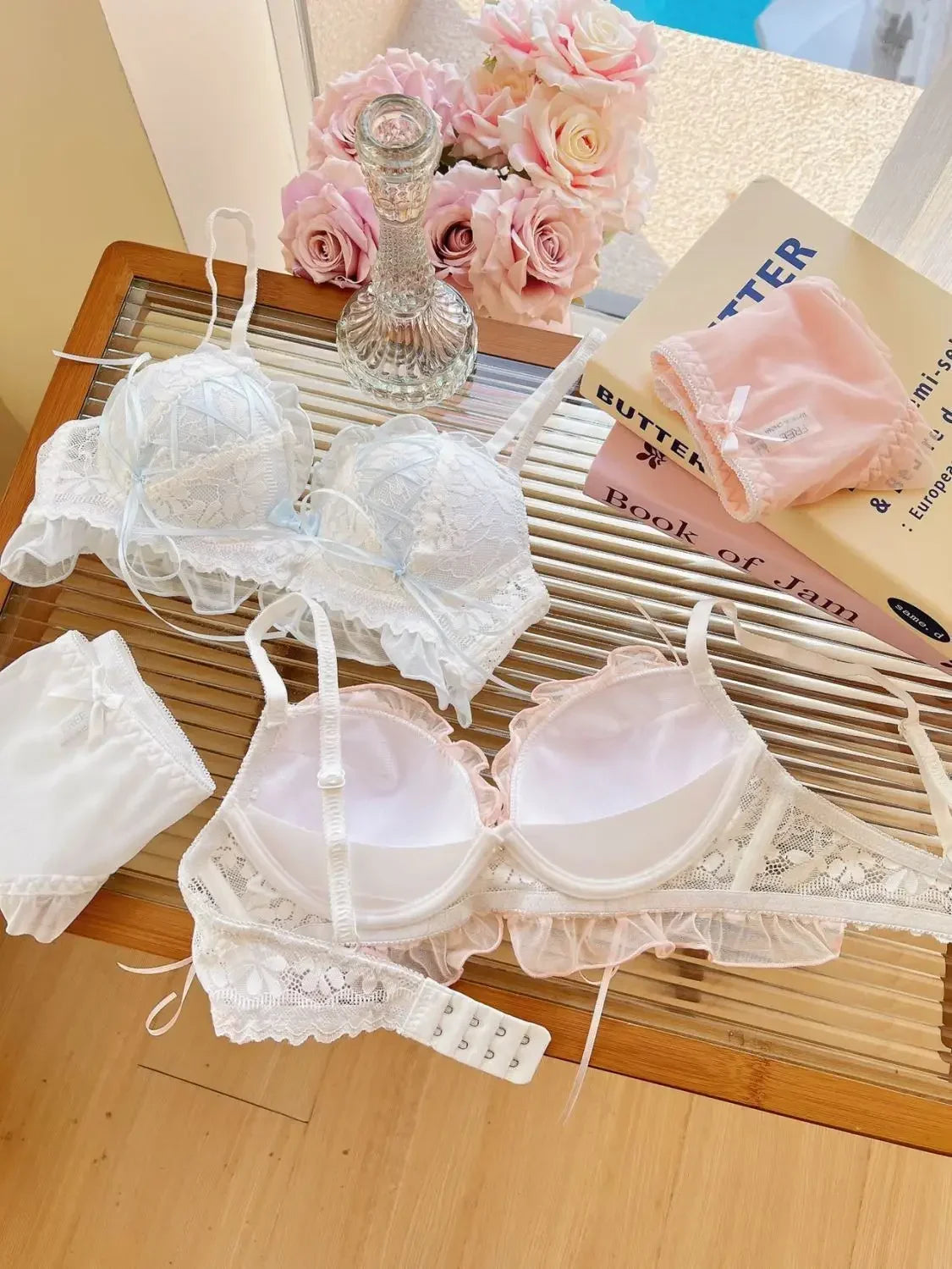 Japanese Style Lolita Princess Wind Lace Lace Lingerie Design for Girls Push-up Bra Women Underwear  Push Up Bra