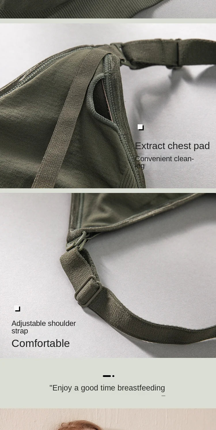 Summer Maternity Women Wire-free Nursing Bra For Premama Front Clip Adjustable Lift & Support Everyday Pregnancy Seamless Bras