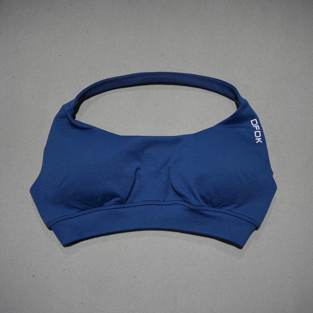 DFDK Women Seamless Sports Bra High Support Backless Yoga Camisole Top Push Up Fitness Running Gym Workout Athletic Sport Bra