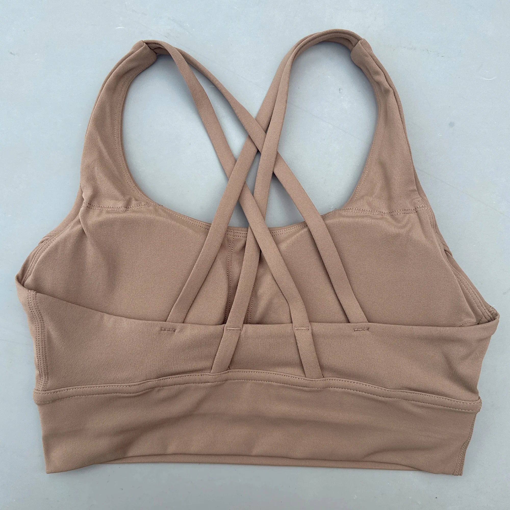 Cross Back Sports Bra Vest – High Support Shockproof Padded Gym Top