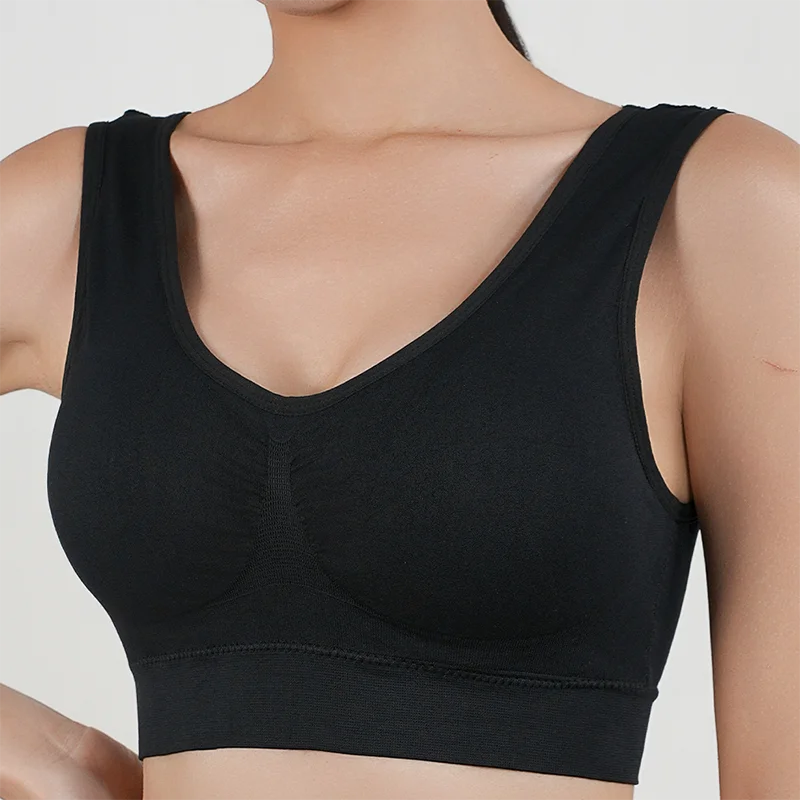 Womens Push Up Bras Running Gym Seamless Breathable Vest Top Removable Padded  Anti-sagging Uppe High Elasticity Sport Brassiere