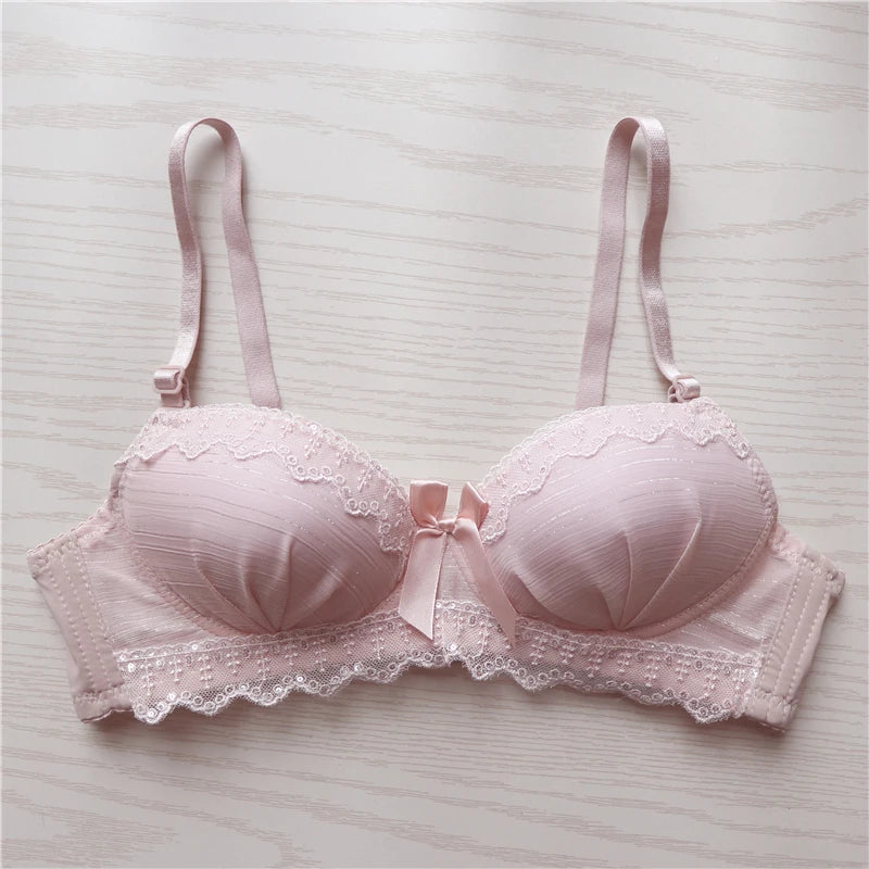 2022 underwire half cup 3/4  sexy bra size AB 70-85 soft push up underwear for women