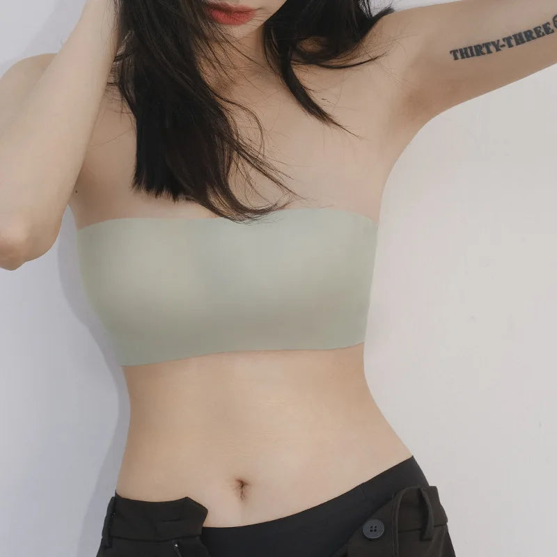 Seamless Tube Top Bra – Invisible Strapless Non-Slip Push-Up Wireless Lingerie