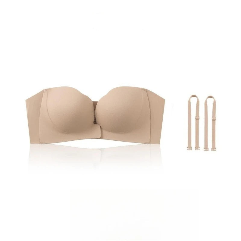 Strapless Bras for Women Seamless Push Up Brassiere Thick Soft Underwear Solid Color Adjustable Invisible Lingerie 2026