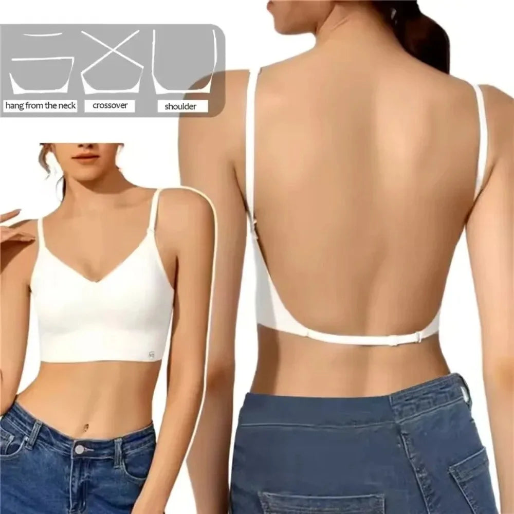 Wire-Free Invisible U Plunge Bra – Breathable Backless