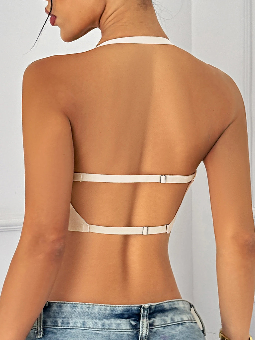 Seamless Deep U Plunge Bra – Wire-Free Backless (5 Colours)