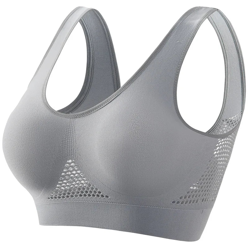 Women's Sports Bra for Small Busts Push-up Fit Fitness Running Yoga Wire-Free Plus Size Breathable Sports Bra S-5XL