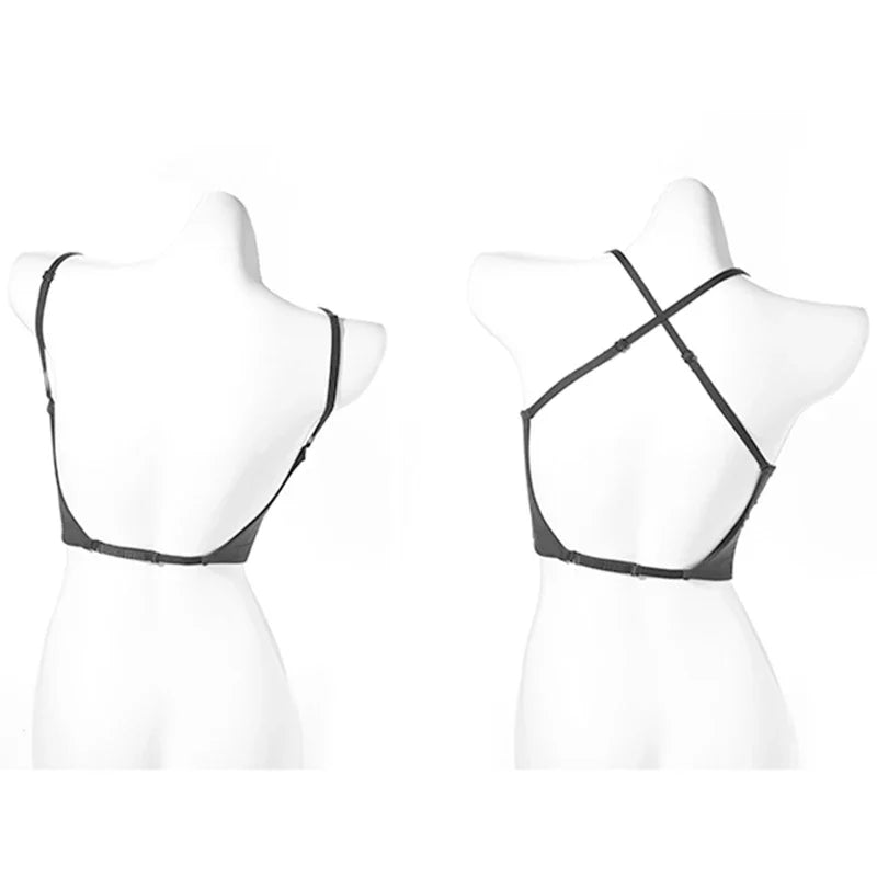 Invisible Lift-Up Bra – Seamless Deep U Plunge Backless