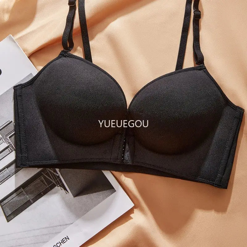 10cm Front Closure Push-Up Bra – Halter Neck for Small Chest