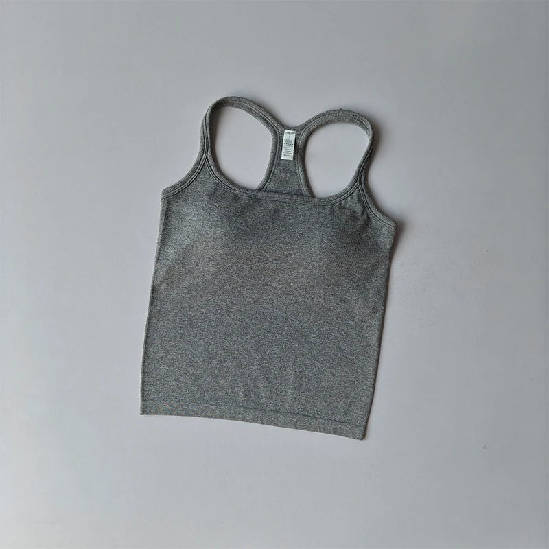 Sports Vest Anti-shock Quick-drying Running Underwear with Chest Pad Fitness Girl Stretch I-shaped Suspender Yoga Bras Clothing