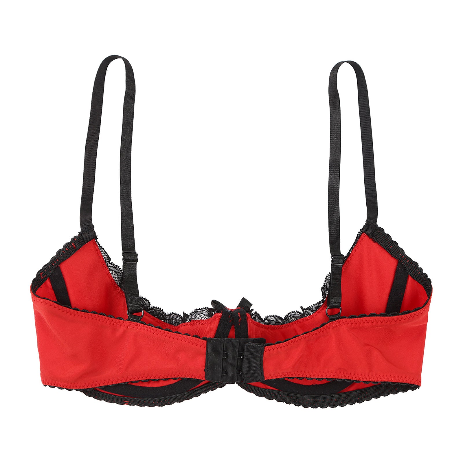 Women Sexy Open Cups Bra Tops Exposed Nipples Balconette Lingerie Contrast Lace Push Up Underwire Brassiere Underwear Nightwear