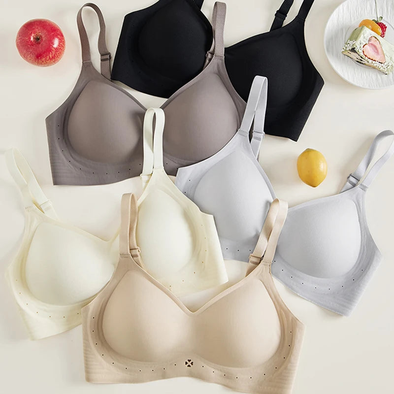 New Seamless Bra for Women Comfortable Jelly Bra Wireless Push-up Breast Collection Bras Sport Everyday Underwear