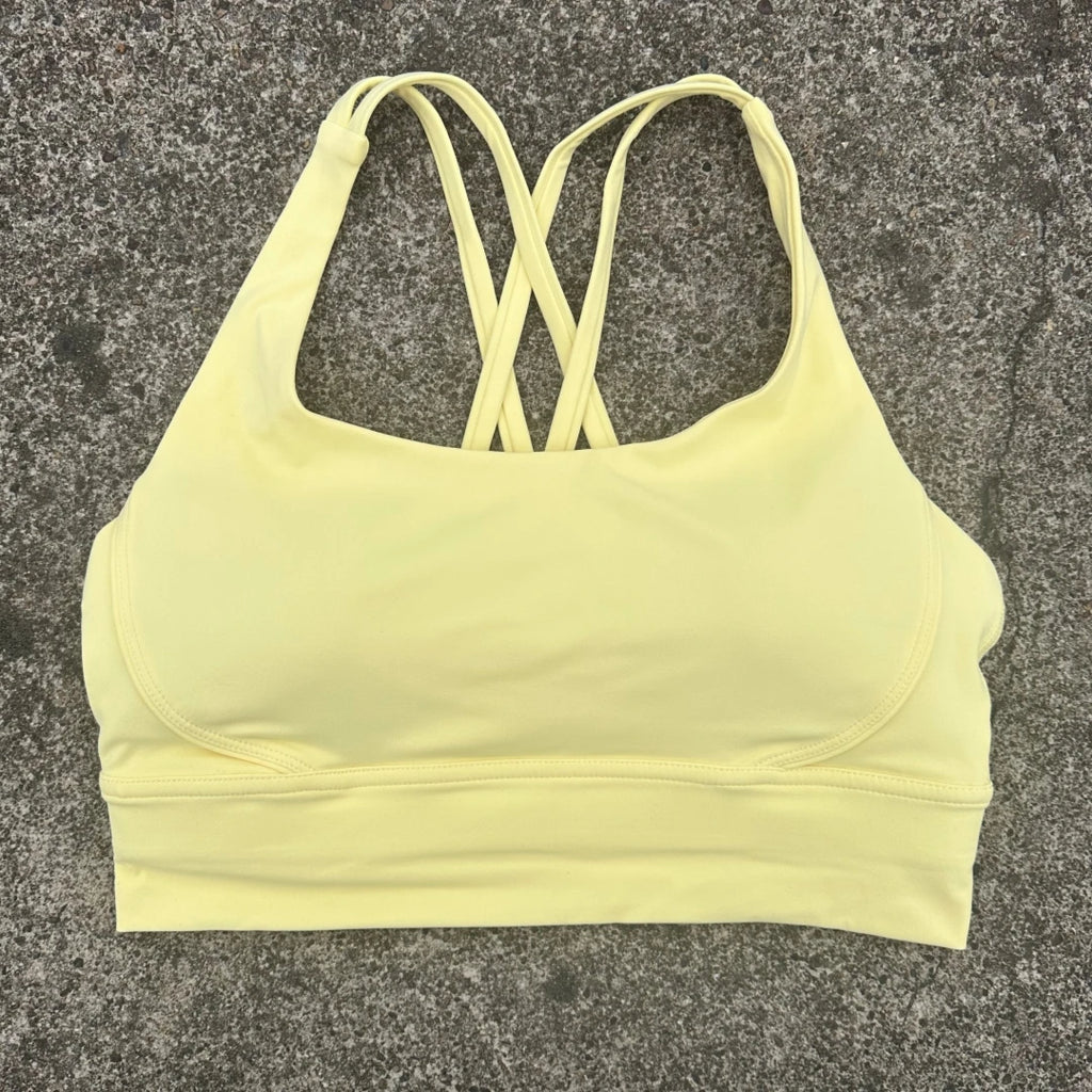 Cross Back Sports Bra Vest – High Support Shockproof Padded Gym Top