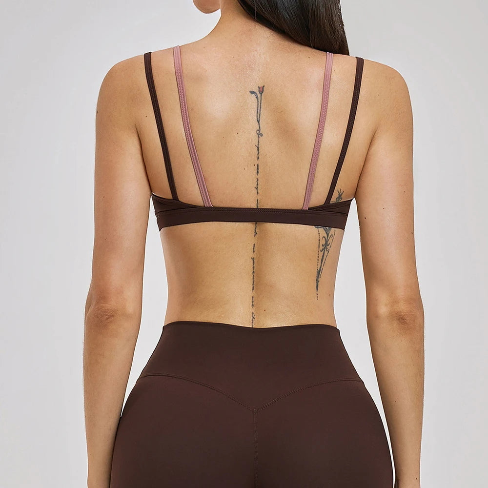 Backless Push-Up Sports Bra – Breathable Anti-Sweat Gym Running Yoga S–XL