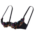 Women's Balconette Bra with Push Up Effect 1/4 Cup Lace Bra Underwired Low Cut Bra Bows Shelf Bra Bralette Lingerie