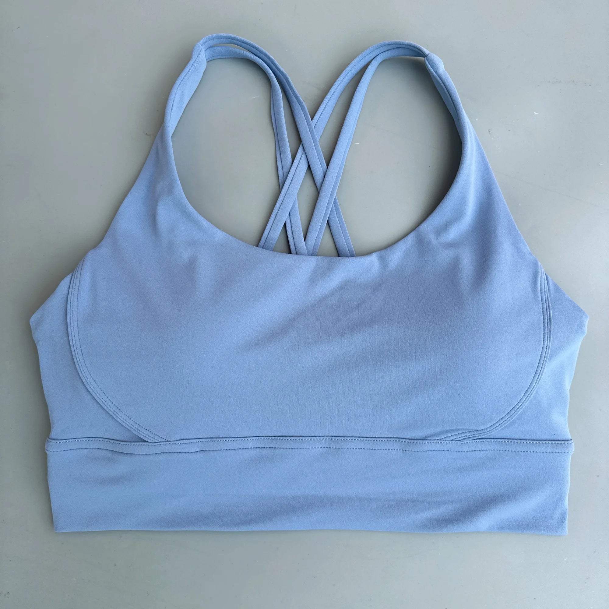 Cross Back Sports Bra Vest – High Support Shockproof Padded Gym Top