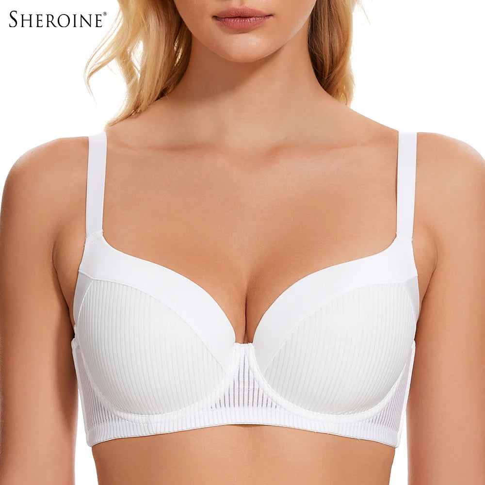 Sheroine Plus Size Push-Up T-Shirt Bra – Full Coverage