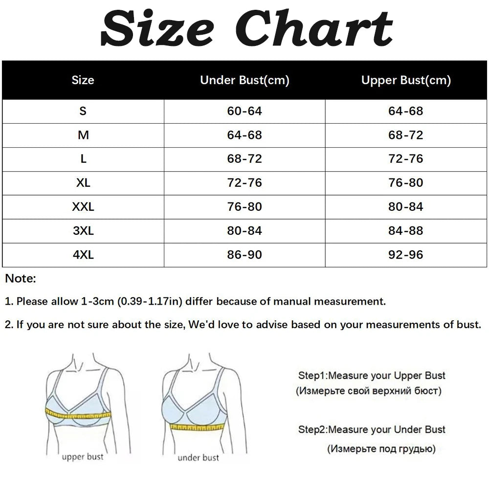 Plus Size Jelly Bra – 3D Support Wireless Push-Up Full Coverage V-Neck S–4XL
