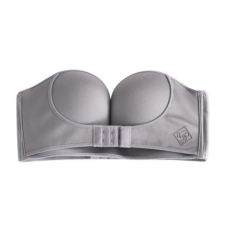 FINETOO Front Closure Strapless Bra – Wireless One-Piece Invisible Push-Up