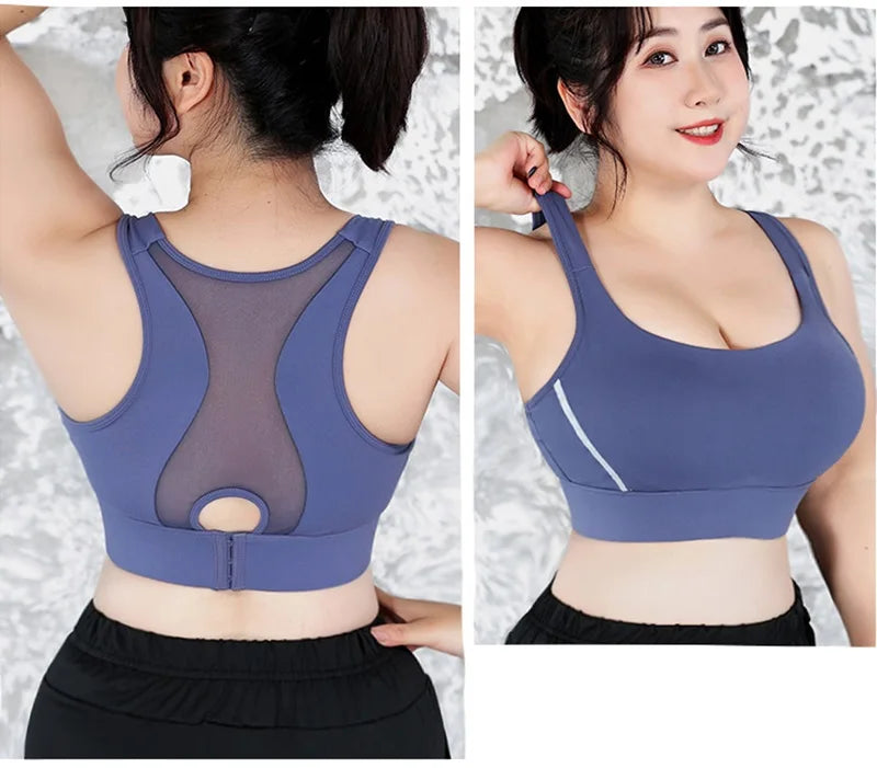 Cloud Hide High Impact Sports Bra – Plus Size Shockproof Yoga Tank S–5XL
